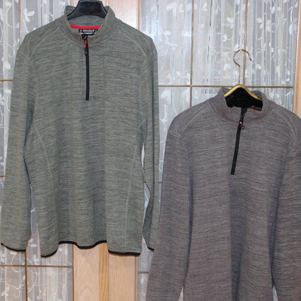 Avalanche outdoor Supply Company Me's Sweatshirt Bundle of 2 Gray/ Olive XL